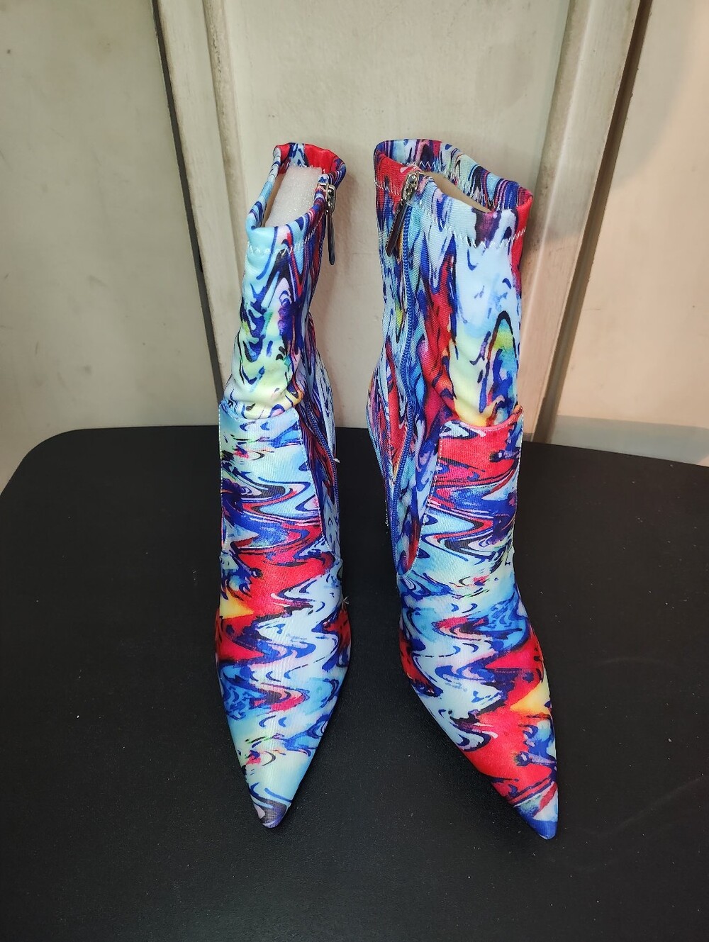 Colorwave Pointed Toe Ankle Boots - Multicolor - Picture 3 of 13